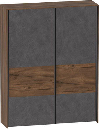 Шкаф-купе Мебельград Глазго 2-х дверный 180x60.5x230 (таксония/металл бруклин)