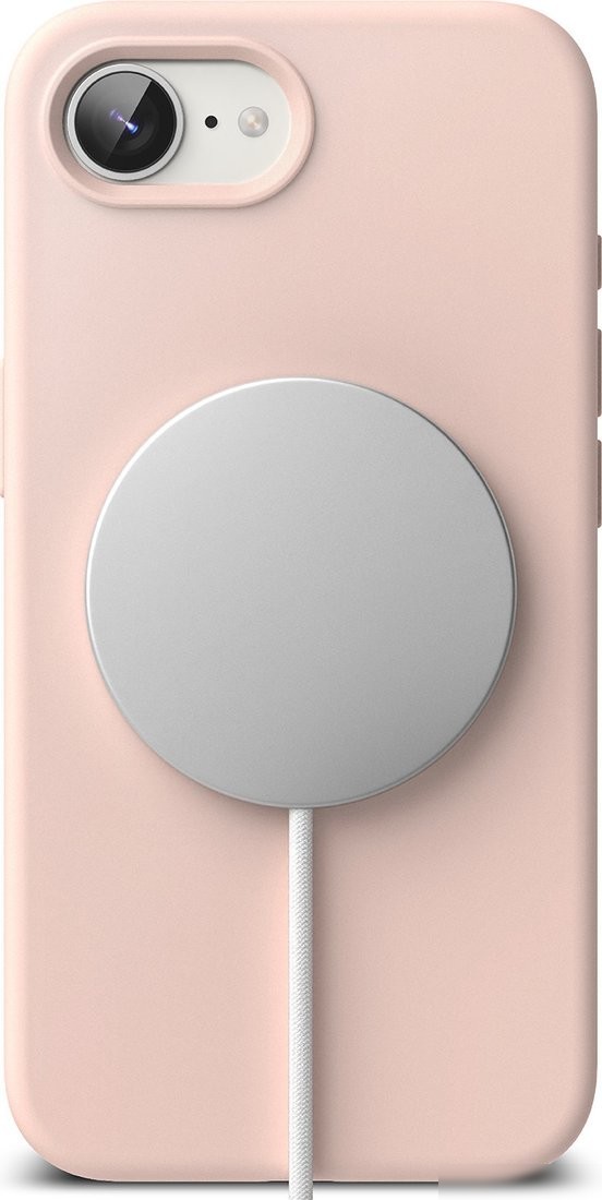 Чехол для телефона Ringke Silicone Magnetic для iPhone 17e/16e (Pink Sand)
