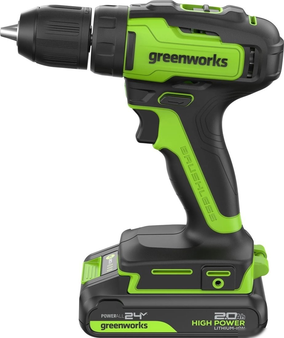 Дрель-шуруповерт Greenworks GD24DD35K2 3704007CUA (с 1-м АКБ)