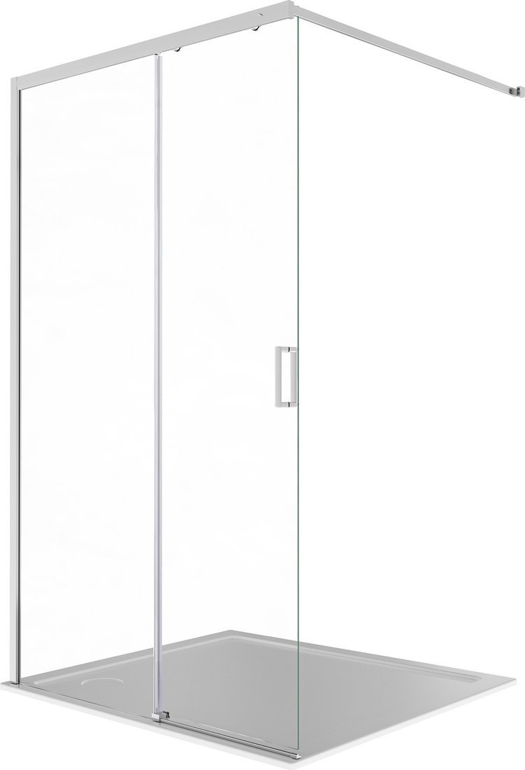 Душевая стенка Aquatek Walk in с держателем 120x200 AQ.WISL.120.1CH (хром/прозрачное стекло)