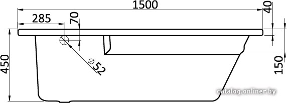 Ванна Santek Гоа 150x100 L (1WH112033)