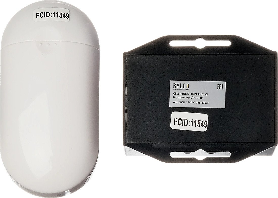 Диммер для одноцветных лент (без RGB) Byled CNS-MONO-1C24A-RF-S