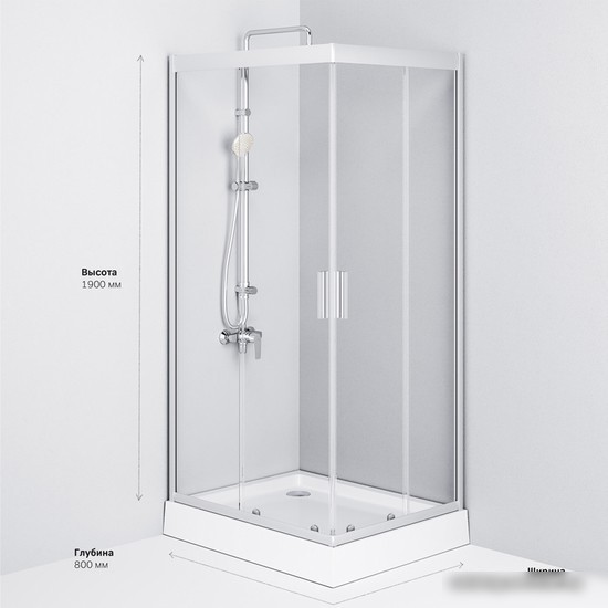 Душевой уголок AM.PM Gem W90G-404-120280-MT 120x80