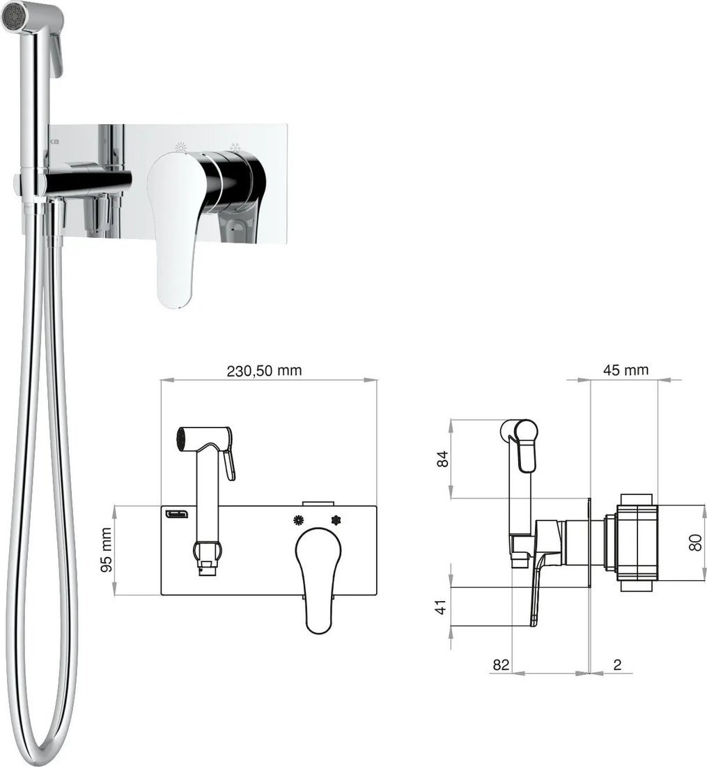Гигиенический душ Teska Elsa Pro BTK6406