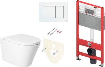 Унитаз подвесной Saniteco KW-9005W + TECE Kit 9400413