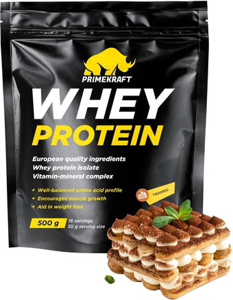 Протеин Prime Kraft Whey Protein с витаминами и минералами (500г, тирамису)