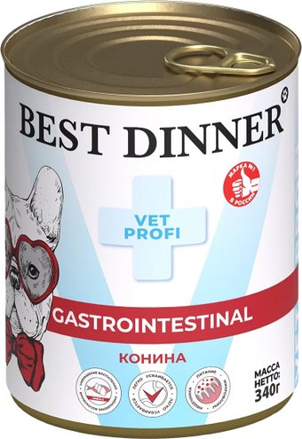 Консервированный корм для собак Best Dinner Gastro Intestinal Exclusive Конина (340г)
