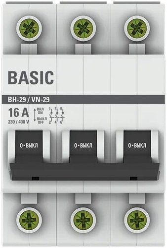 Выключатель нагрузки EKF Basic 3P 16А ВН-29 SL29-3-16-bas