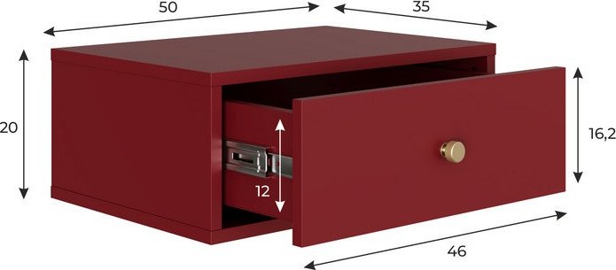 Тумба Black Red White Parma WKOM1S (марсала)