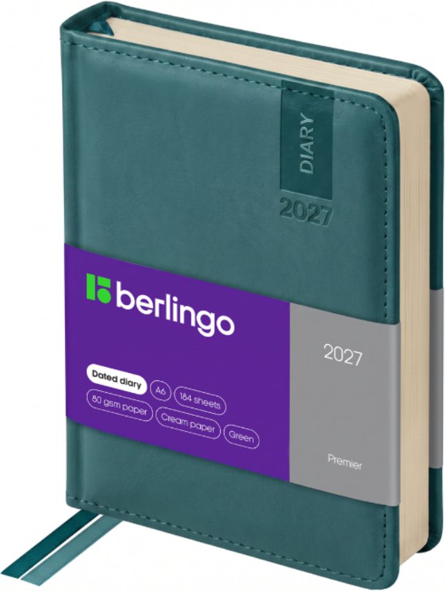Ежедневник Berlingo Premier 2027г DD7_80605 (184л, зеленый)