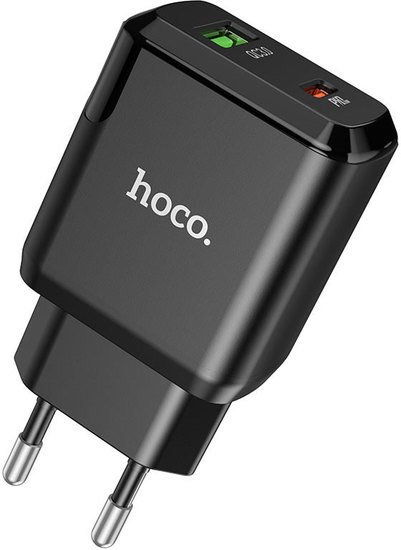 Сетевое зарядное Hoco N5 Favor (черный)