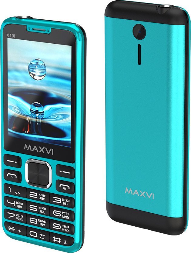Кнопочный телефон Maxvi X10i (аква)