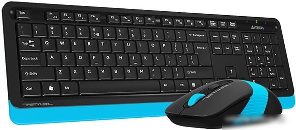 Клавиатура + мышь A4Tech Fstyler FG1010 (черный/синий)