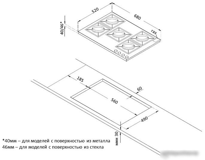 Варочная панель Korting HGG 7835 CTN