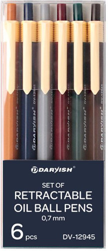 Набор шариковых ручек Darvish DV-12945 (6 цв.)