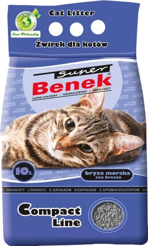 Наполнитель для туалета Super Benek Compact Sea Breeze 10 л