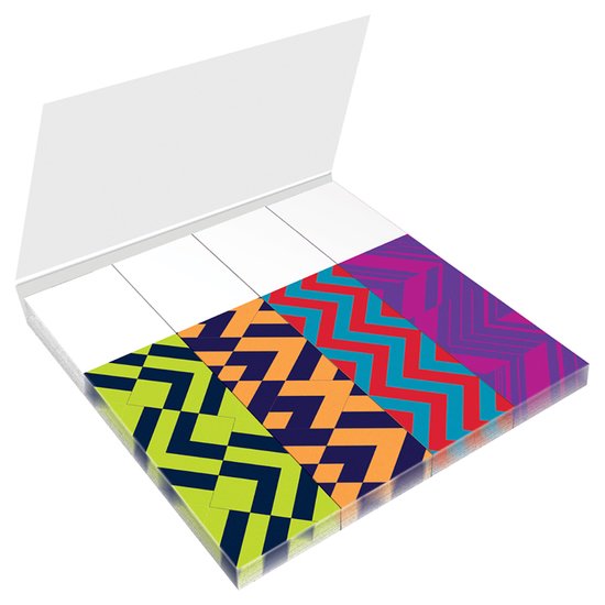 Закладки с клеевым краем Berlingo Ultra Sticky. Zigzag LSz_41132 (4 цвета, 25 шт)