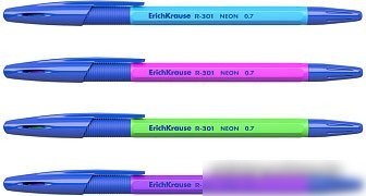 Erich Krause R-301 Neon Stick&Grip синий 42023 (4 шт)