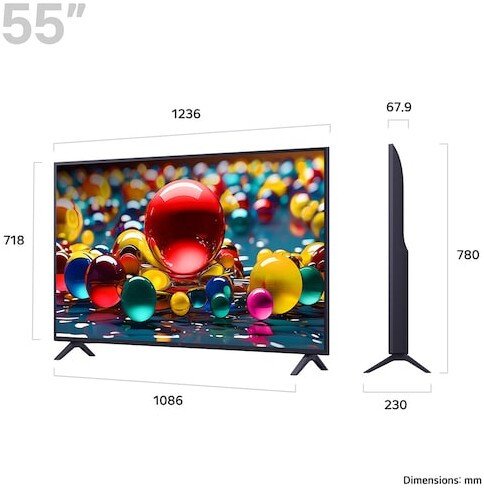 Телевизор LG UHD AI UA74 55UA74006LB