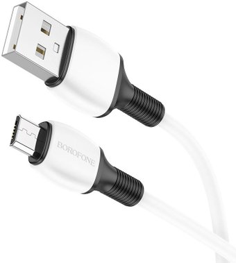Кабель Borofone BX84 USB Type-A - microUSB (1 м, белый)