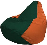 Кресло-мешок Flagman Груша Мега XXXL Г3.1-64 (темно-зеленый/оранжевый)