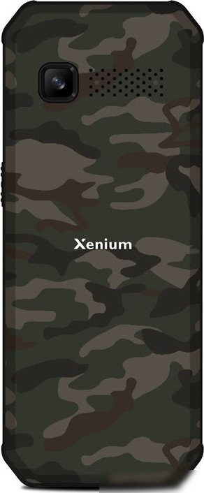 Кнопочный телефон Xenium X300 (зеленый камуфляж)