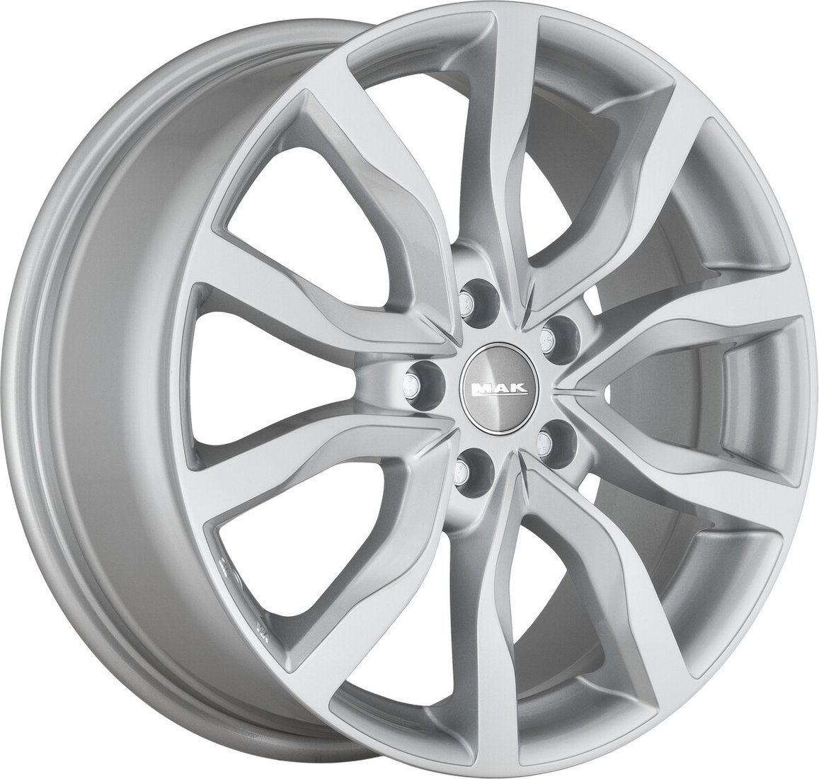 Литые диски MAK Highlands 18x8" 5x114.3мм DIA 76мм ET 40мм Silver