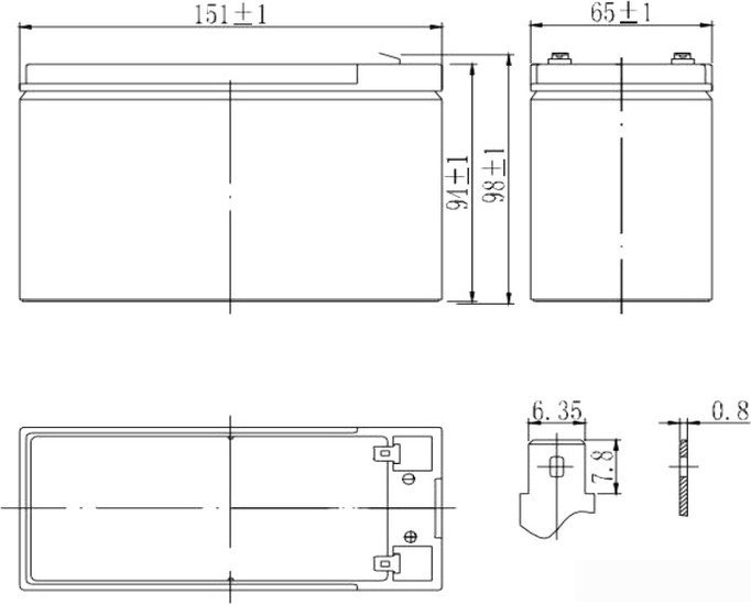 Аккумулятор для ИБП Delta HRL 12-9 (1234W) (12В/9 А·ч)