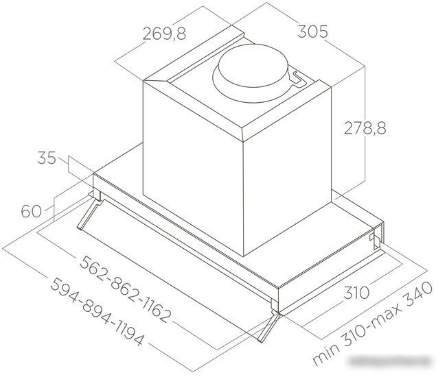 Кухонная вытяжка Elica Boxin LX/IX/A/60 PRF0114760A
