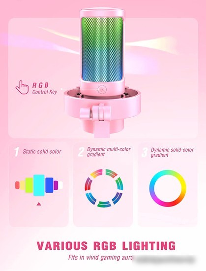 Микрофон FIFINE A8 (розовый)