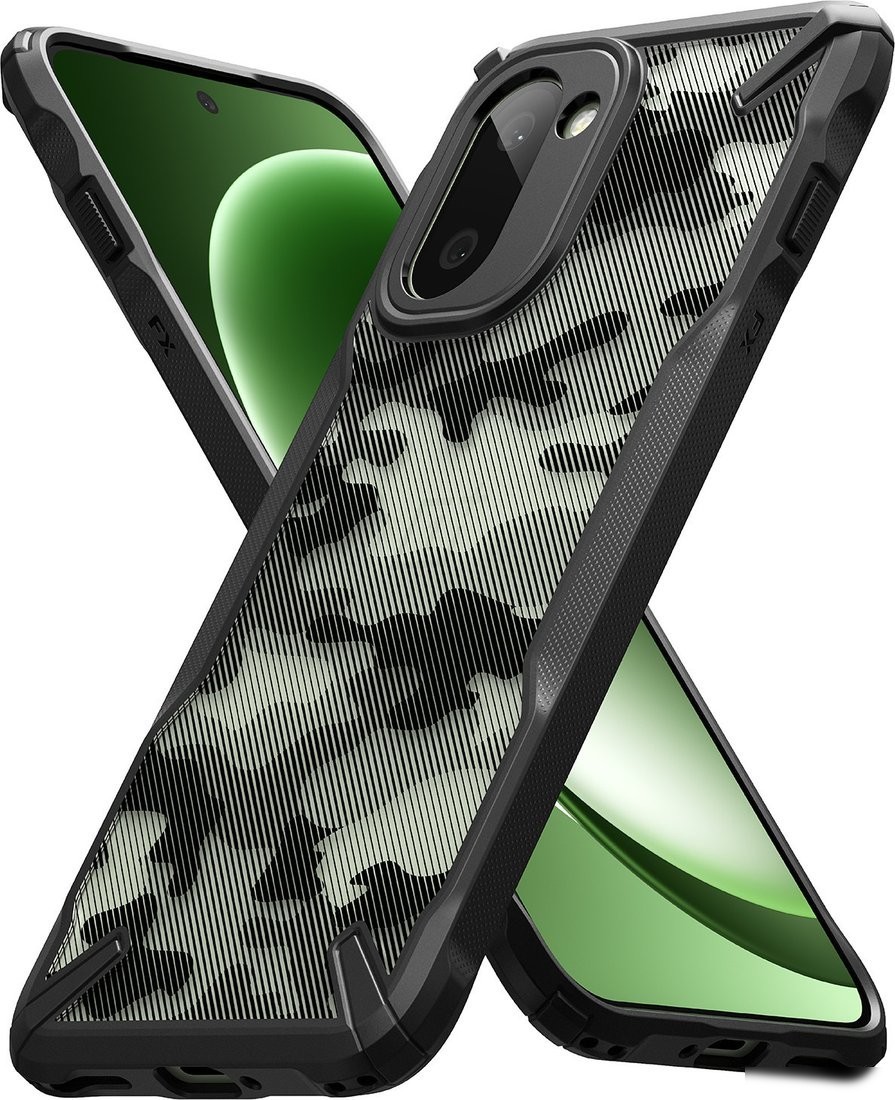 Чехол для телефона Ringke Fusion X для OnePlus 15R (Camo Black)
