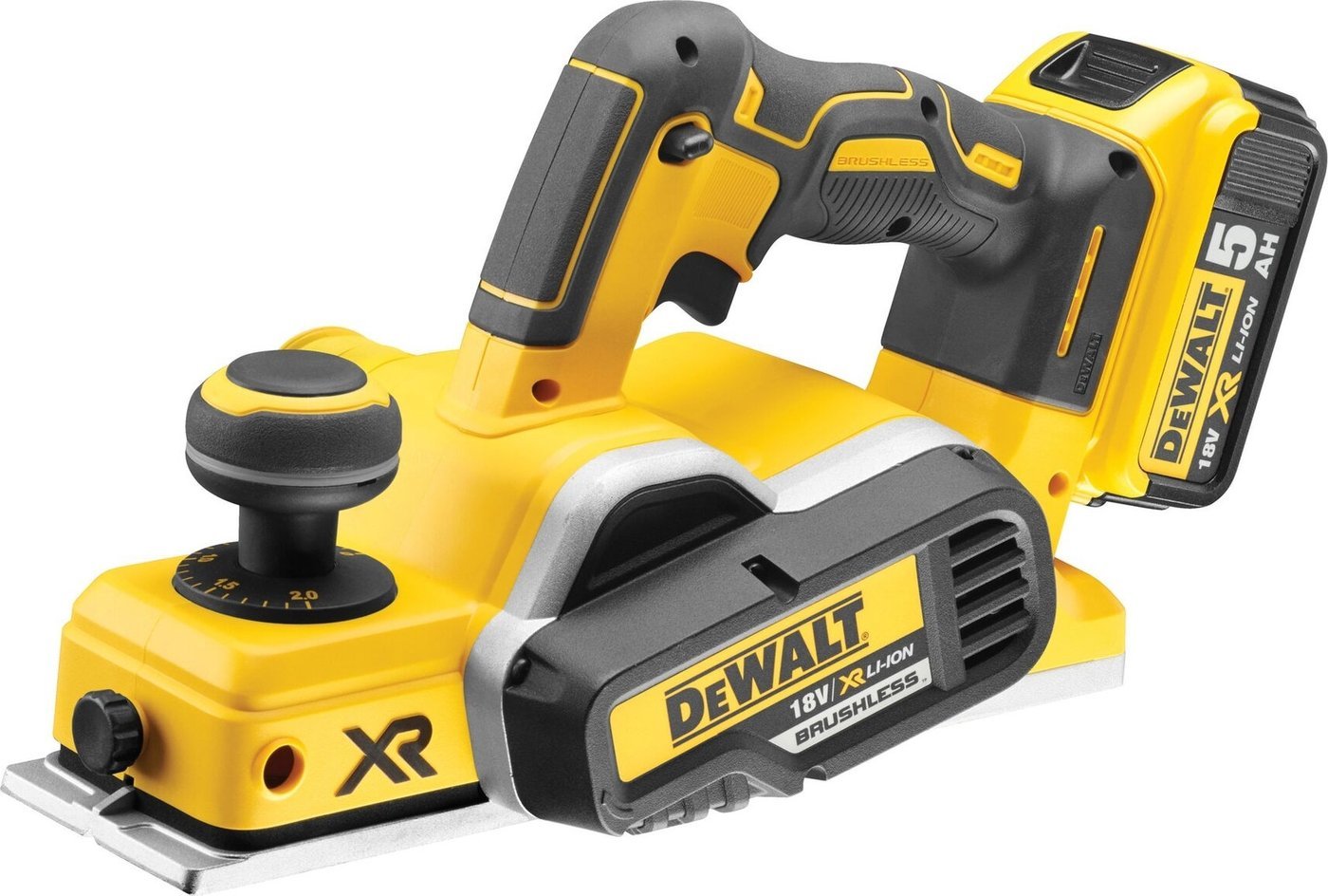 Рубанок DeWalt DCP580P2 (с 2-мя АКБ, кейс)