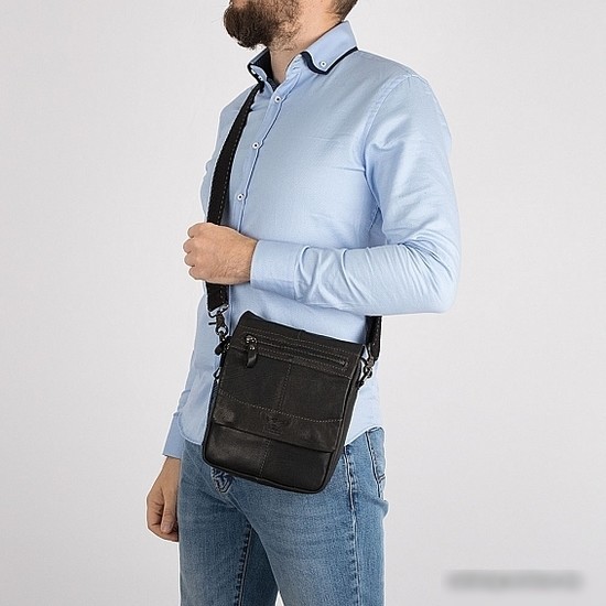 Сумка через плечо Poshete 196-1363-15-BLK (черный)