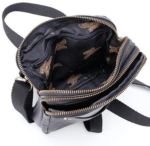 Мужская сумка Poshete 196-650-48-BLK (черный)