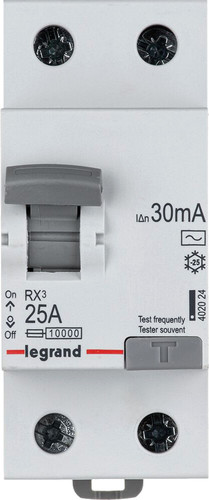 Устройство защитного отключения Legrand RХ3 2P 25A 30mA 10kA 2M тип АС 402024