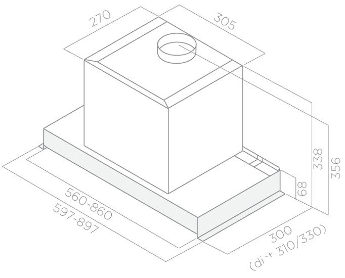 Кухонная вытяжка Elica Glass Out IX/A/90 [PRF0109788]