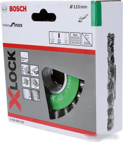 Щетка для электроинструмента Bosch X-LOCK Heavy for Inox 2608620733
