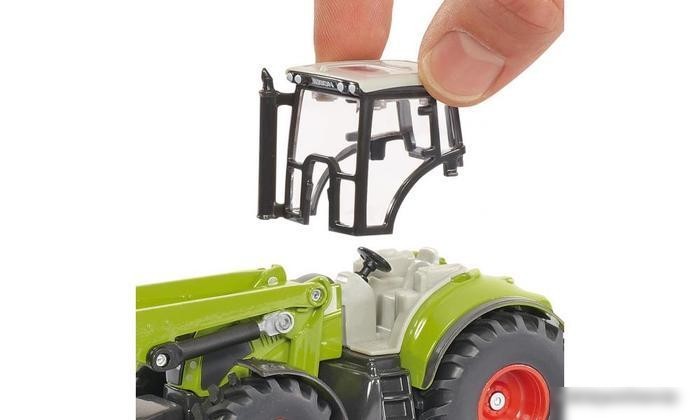 Трактор Siku Claas Axion 850 с погрузчиком и самосвалом 1949