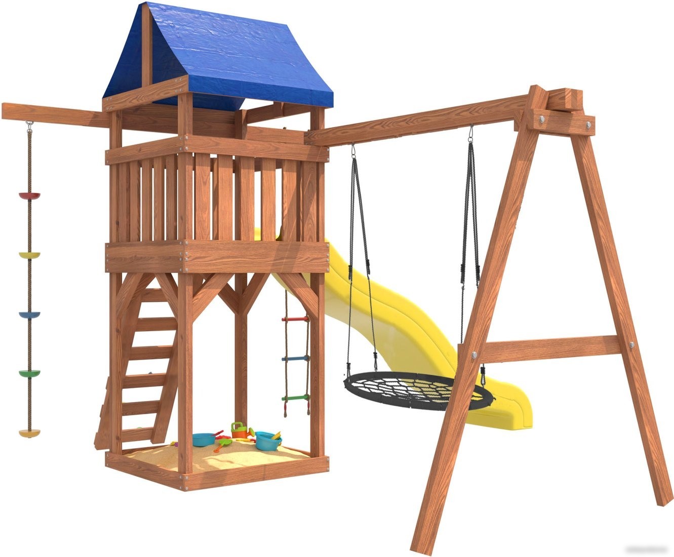 Игровой комплекс National Tree Company С качелями гнездо 100 IgroWoods ДП-12