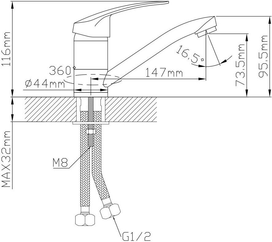 Смеситель AV Engineering AVSHU4-A136-445
