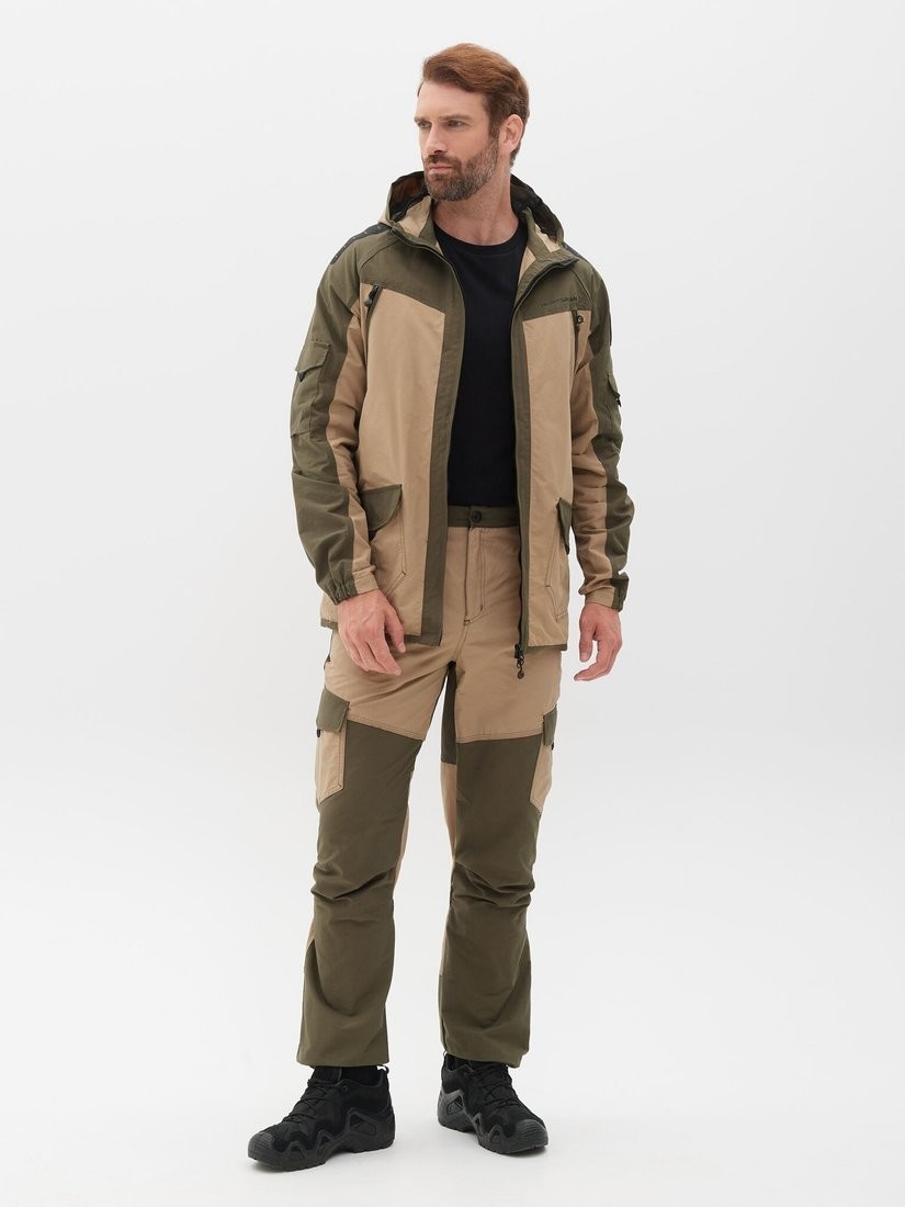 Костюм Huntsman Горка-Люкс Хаки/Песок Nylon Cotton Рип-Стоп (р.48-50/170-176)