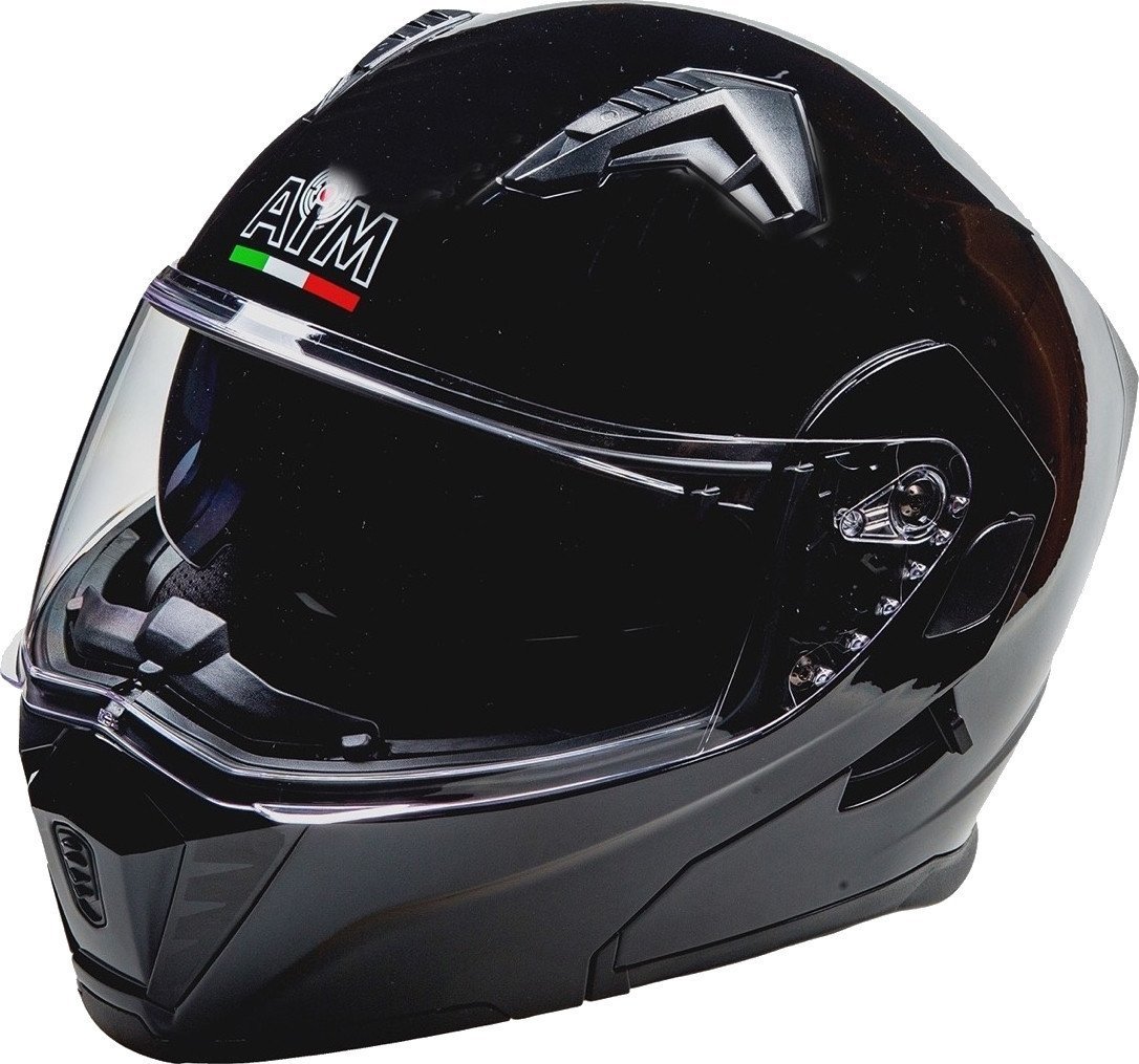 Мотошлем AIM JK906 906-001-XS (XS, черный глянец)