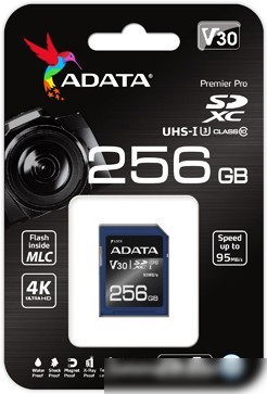 Карта памяти A-Data Premier Pro ASDX256GUI3V30S-R SDXC 256GB
