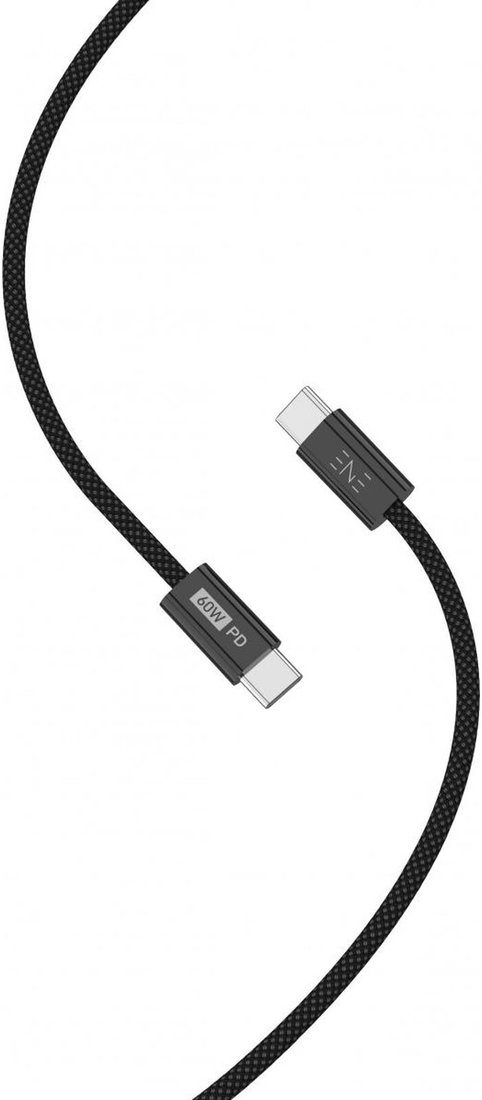 Кабель Atomic 30.425 Ene Intro USB Type-C - USB Type-C (1 м, черный)