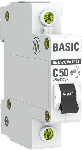 Выключатель автоматический EKF ВА 47-29 1P 50А (C) 4.5кА mcb4729-1-50C