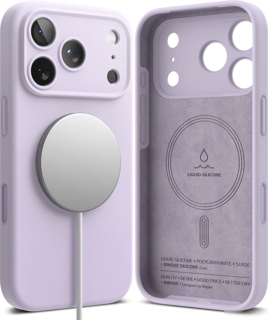 Чехол для телефона Ringke Silicone Magnetic для iPhone 17 Pro Max (Light Purple)