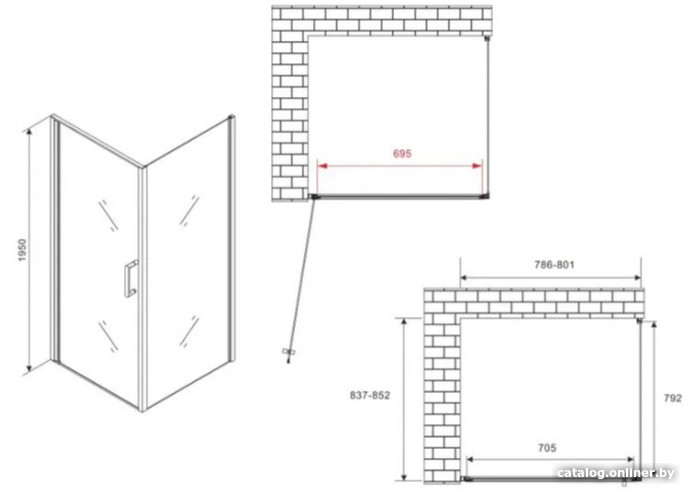 Душевой уголок Abber Sonnenstrand AG04080-S85