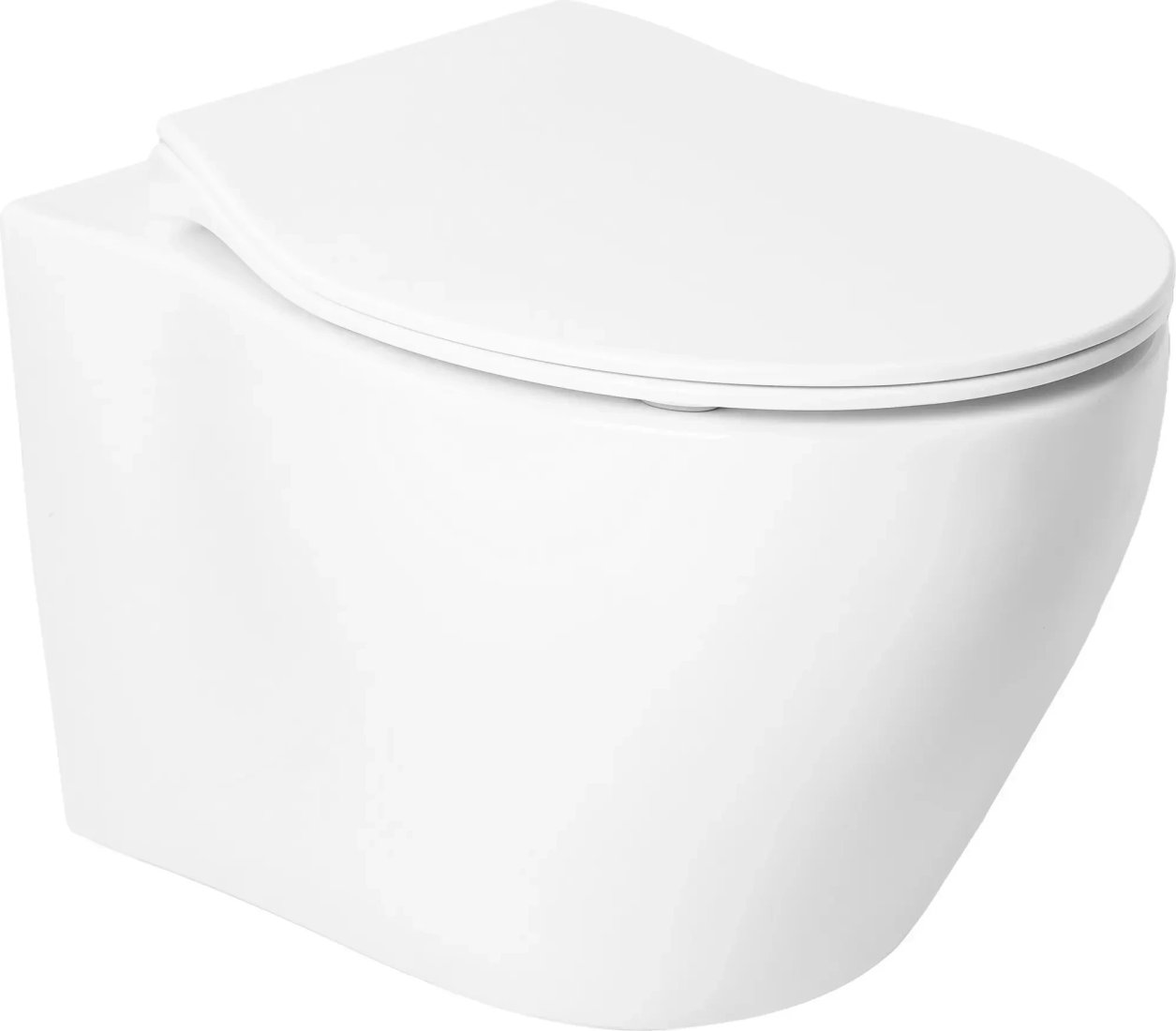 Унитаз подвесной Saniteco KW-99046 + 501 + K01-SB (с кнопкой, черный)