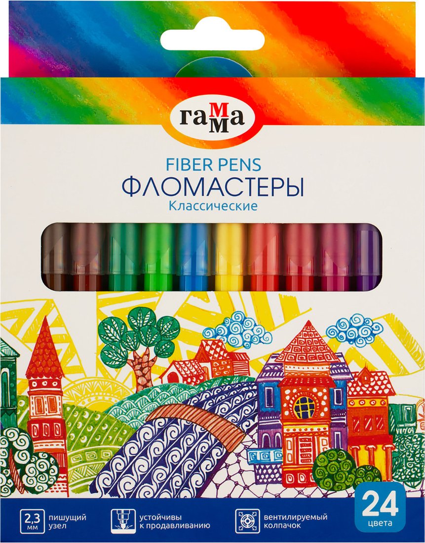 Фломастеры Гамма Классические 291225_24 (24цв)
