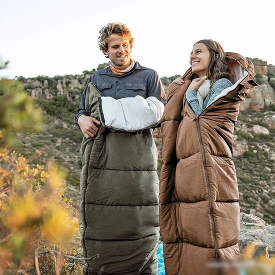 Спальный мешок Naturehike U350 NH20MSD07 (правая молния, коричневый)